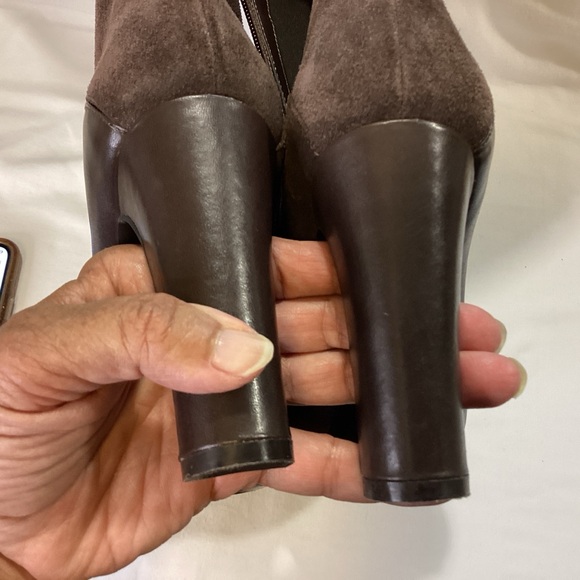 NINE WEST BROWN LEATHER / SUEDE KNEE HIGH BOOTS SZ 6.5 EUC $149 - Picture 10 of 12